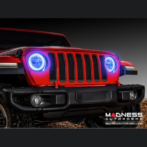 Jeep Wrangler JL LED Surface Mount Headlight Halo Kit - Blue